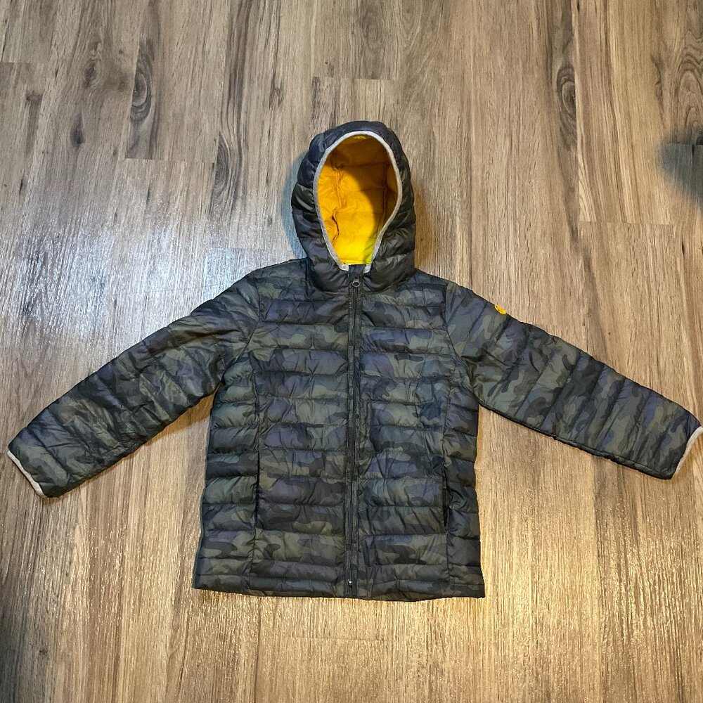 GAP Kids Camo ColdControl Lightweight Puffer Jacket Size Small‎ 6-7